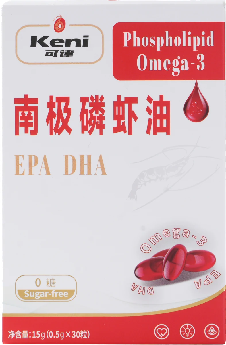 可律 Keni 南极磷虾油包装盒，净含量 15g（0.5g×30 粒）